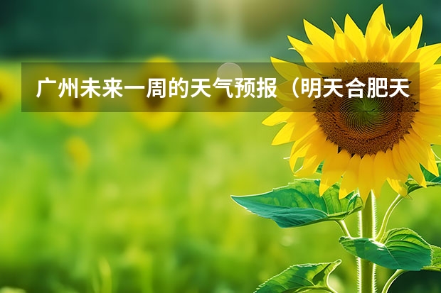广州未来一周的天气预报（明天合肥天气怎样）